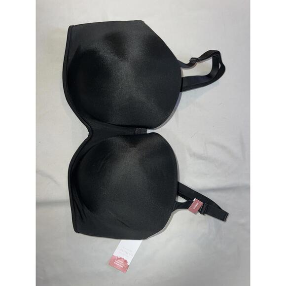 Cacique Bra 40ddd Black Padded Lined Cup Underwire Adjustable Strap - Picture 2 of 4